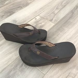 Roxy Wedge Flip Flops